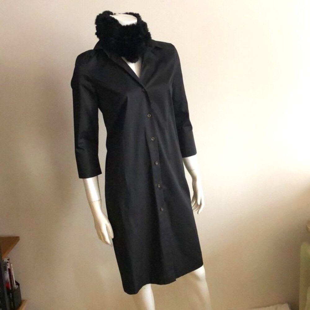 French Connection Vintage Mid length shirt dress black sz small